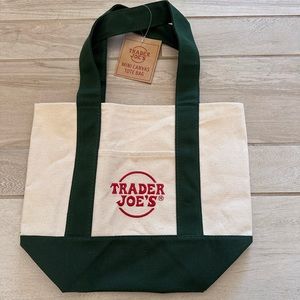 Trader joes mini canvas tote bag